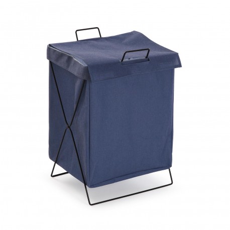 FOLDABLE BLUE LAUNDRY HAMPER