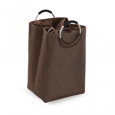BROWN LAUNDRY HAMPER WITH HANDLES