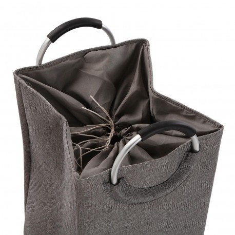 DARK GREY LAUNDRY HAMPER WITH HANDLES