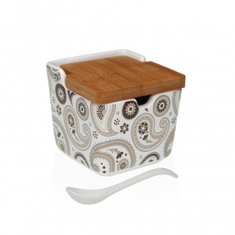 GLOB BAMBOO LID SUGAR BOWL