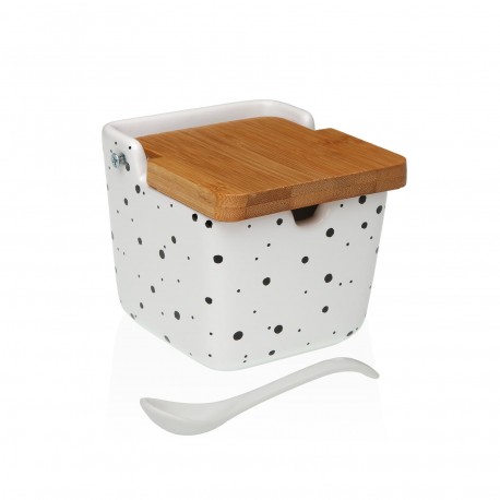 SPECKLE BAMBOO LID SUGAR BOWL