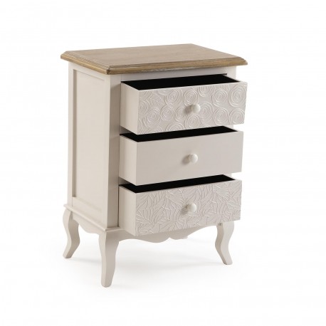 TENNY 3-DRAWER BEDSIDE TABLE