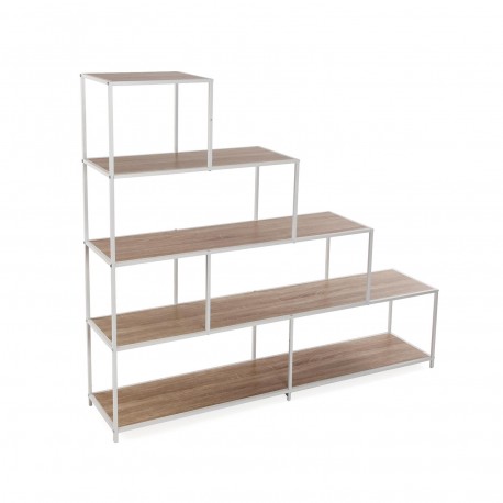 WHITE 4-TIER STEP SHELF