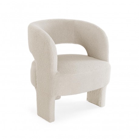 NASSER WHITE SHEEPSKIN ARMCHAIR