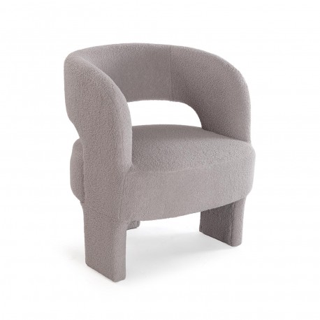 NASSER GREY SHEEPSKIN ARMCHAIR