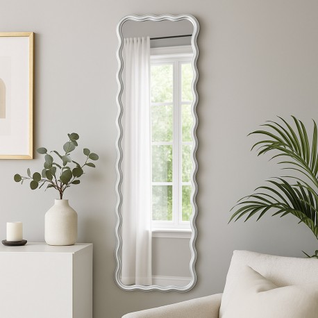 SILVER WAVE FRAME MIRROR