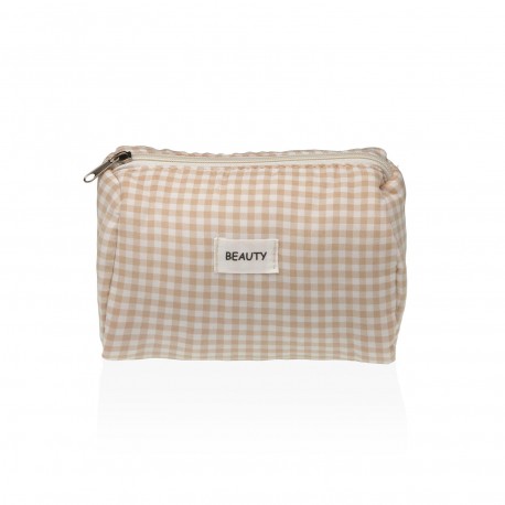 BEIGE VICHY TOILETRY BAG