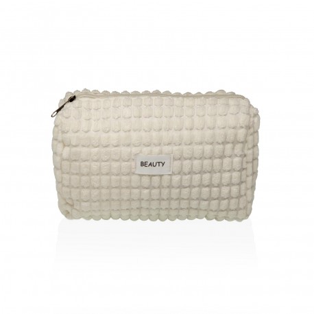 WHITE CORDUROY TOILETRY BAG
