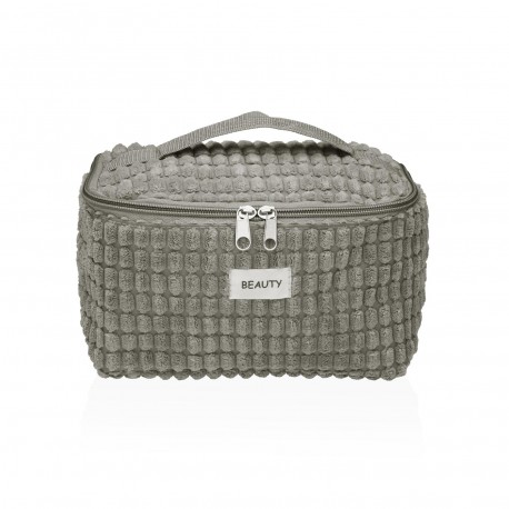 BLUE CORDUROY TOILETRY BAG WITH HANDLE