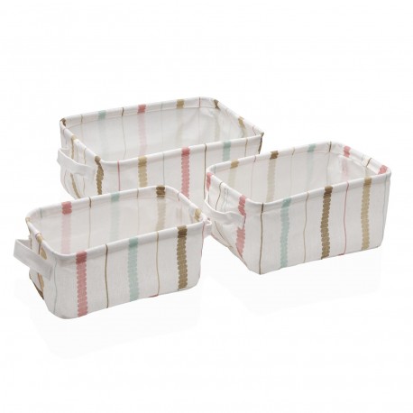 SET OF 3 FLINT RECTANGULAR BASKETS