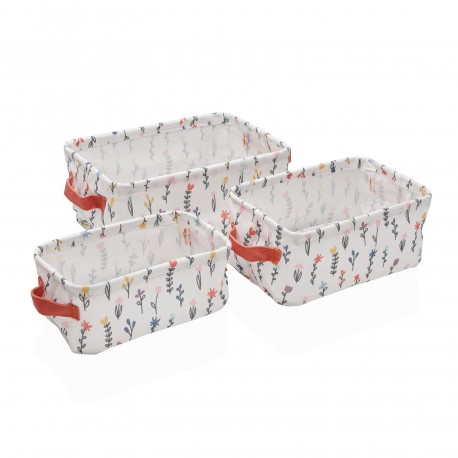 SET OF 3 BLUME RECTANGULAR BASKETS