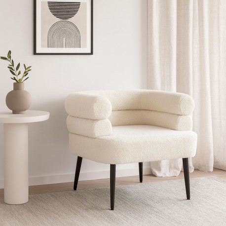 NEMI WHITE SHEEPSKIN ARMCHAIR