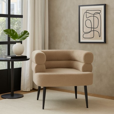 NEMI BEIGE SHEEPSKIN ARMCHAIR