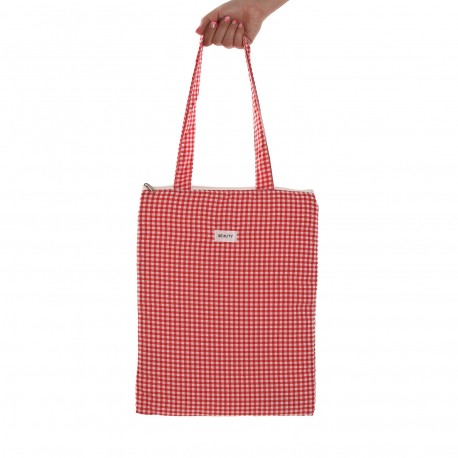 RED GINGHAM TOTE