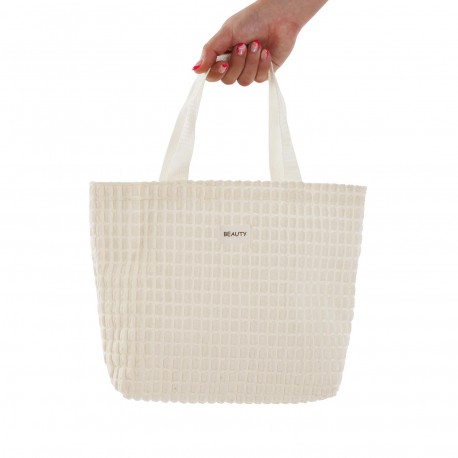 WHITE CORDUROY BAG