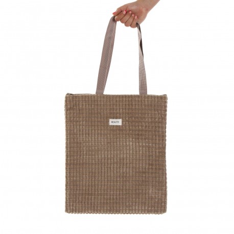 KHAKI CORDUROY HANDBAG