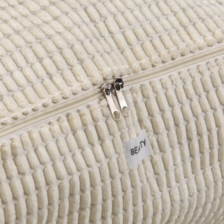 MEDIUM WHITE CORDUROY STORAGE BOX