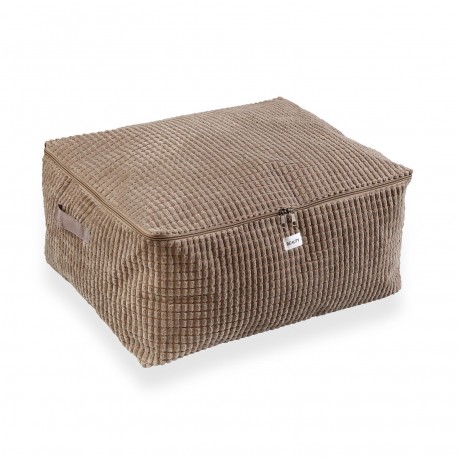 LARGE KHAKI CORDUROY STORAGE BOX