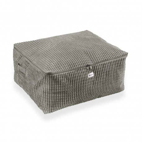 LARGE BLUE CORDUROY STORAGE BOX