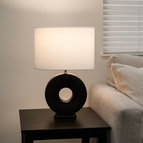 BLACK AGERA CERAMIC TABLE LAMP