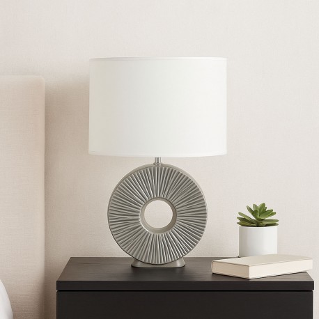 BEIGE AGERA CERAMIC TABLE LAMP