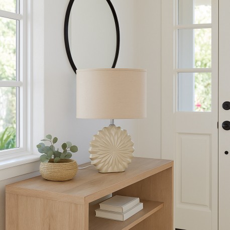 BEIGE ASHTA CERAMIC TABLE LAMP