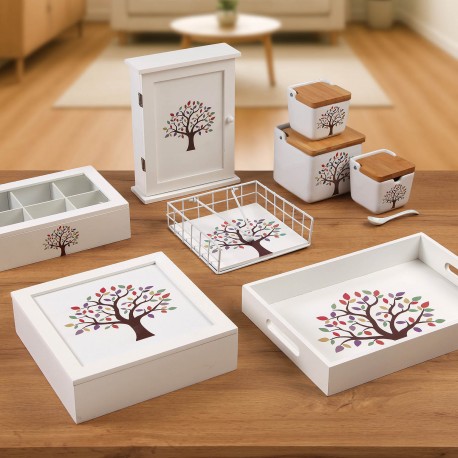 COLOURFUL TREE DOORMAT 40X70