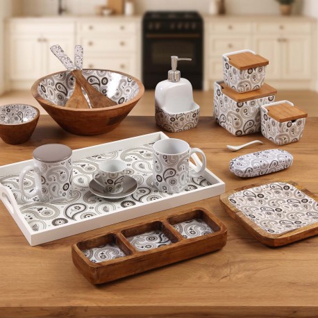 GLOBB 6-COMPARTMENT WOODEN TEA BOX