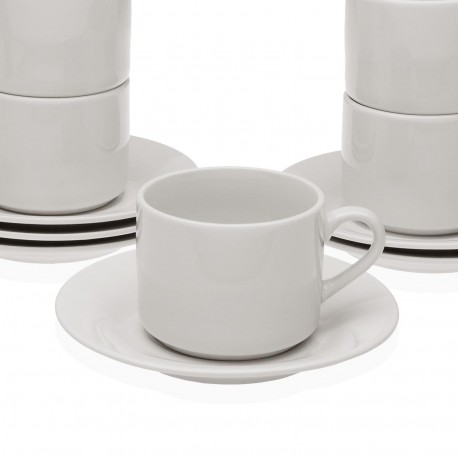 WHITE CUP AND SAUCER 200ML