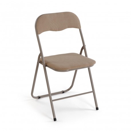 LIRA FOLDING CHAIR BEIGE CORDUROY