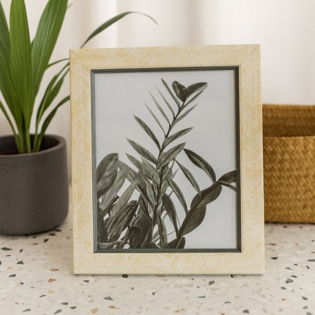 CREAM PHOTO FRAME WITH GREY EDGES 20 X 25