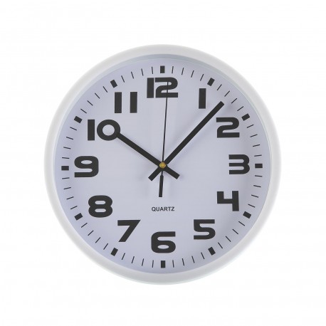 WHITE  KITCHEN CLOCK 25cm