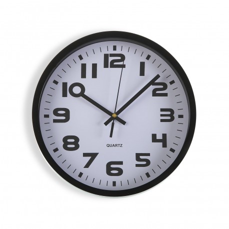BLACK KITCHEN CLOCK 25cm