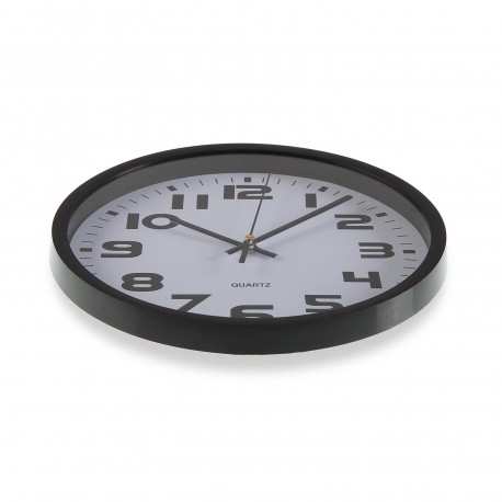 BLACK KITCHEN CLOCK 25cm