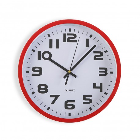 RED KITCHEN CLOCK 25cm