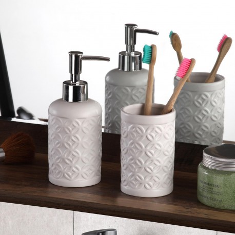 WHITE SET 2PCS BATHROOM