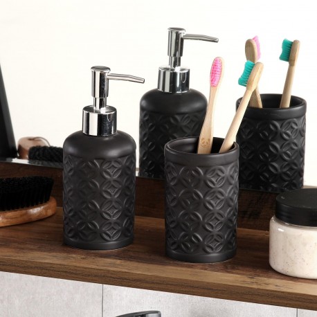 BLACK SET 2PCS BATHROOM