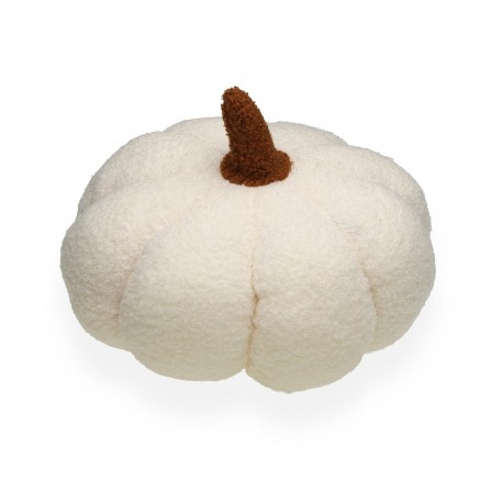 WHITE PUMPKIN CUSHION WITH FILLING L