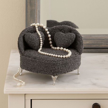 DARK GREY SOFA JEWELLERY BOX