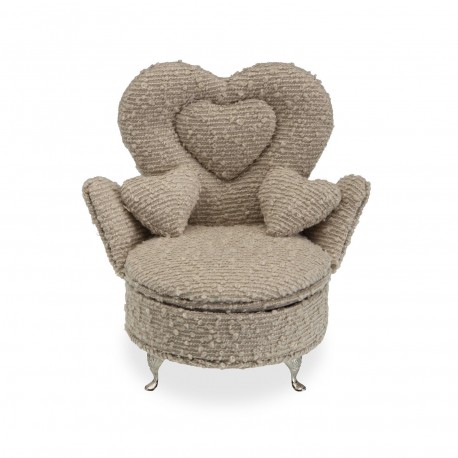 LIGHT GREY ARMCHAIR JEWELLERY BOX