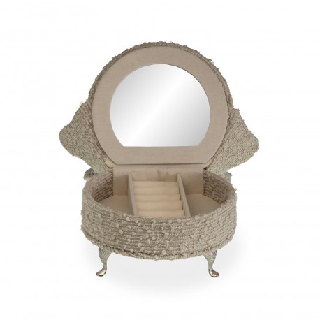 LIGHT GREY ARMCHAIR JEWELLERY BOX