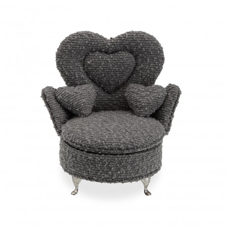 DARK GREY ARMCHAIR JEWELLERY BOX