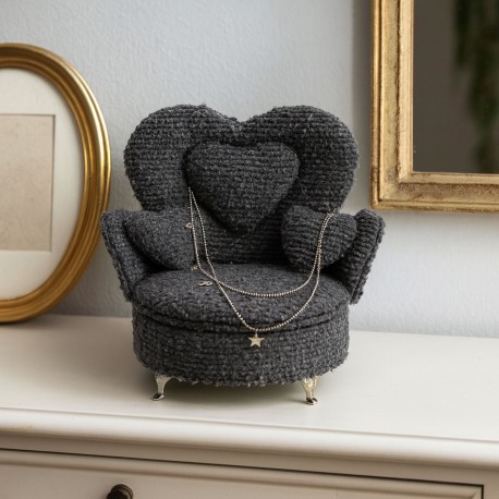 DARK GREY ARMCHAIR JEWELLERY BOX