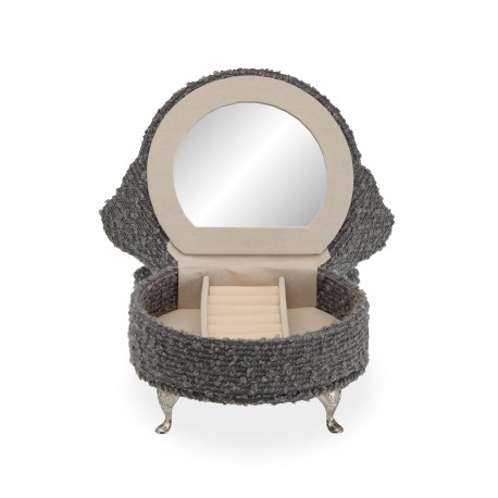 DARK GREY ARMCHAIR JEWELLERY BOX