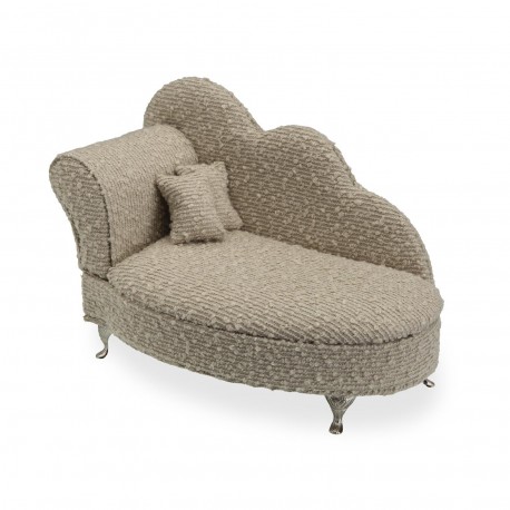 LIGHT GREY CHAISE LONGUE JEWELLERY BOX