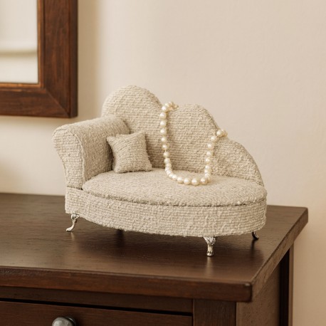 LIGHT GREY CHAISE LONGUE JEWELLERY BOX