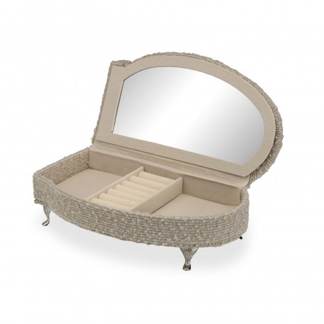 LIGHT GREY CHAISE LONGUE JEWELLERY BOX
