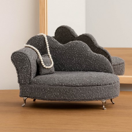 DARK GREY CHAISE LONGUE JEWELLERY BOX