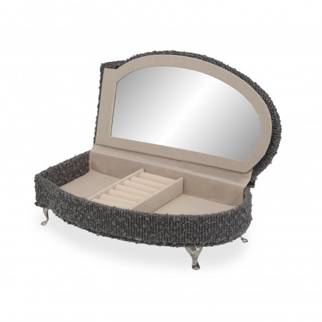 DARK GREY CHAISE LONGUE JEWELLERY BOX