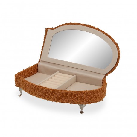 MUSTARD CHAISE LONGUE JEWELLERY BOX